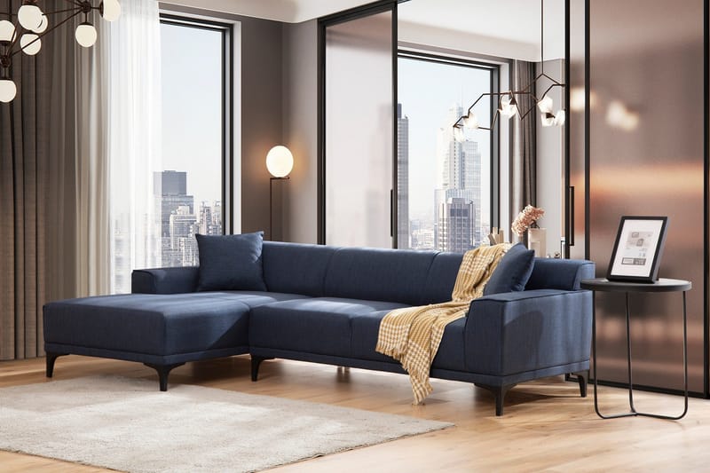 Mississauga Divansoffa 3-sits - Blå - Möbler - Soffa - Divansoffor & schäslongsoffa - 3 sits soffa med divan