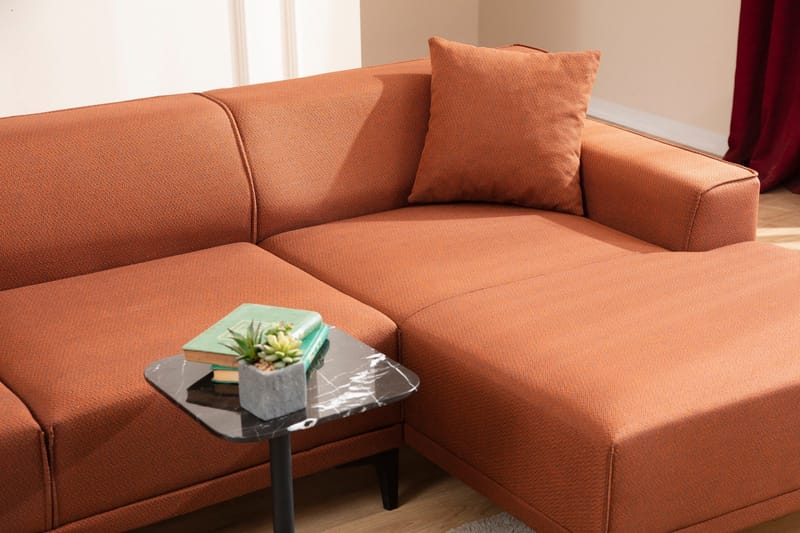 Mississauga Divansoffa 3-sits - Orange - Möbler - Soffa - Divansoffor & schäslongsoffa - 3 sits soffa med divan