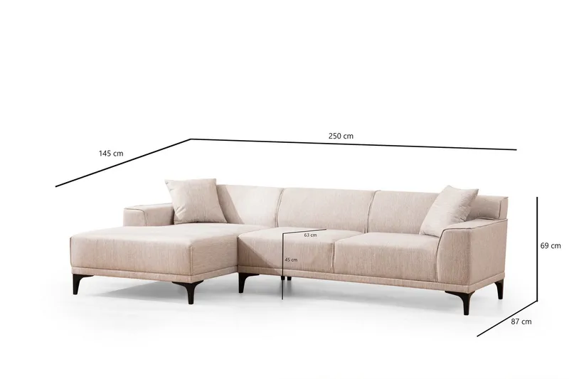 Mississauga Divansoffa 3-sits - Vit - Möbler - Soffa - Divansoffor & schäslongsoffa - 3 sits soffa med divan