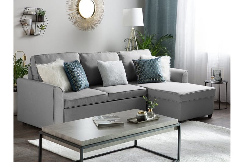 Nesna Hörnsoffa 228 cm - Grå - Möbler - Soffa - Bäddsoffa - Bäddsoffa divan