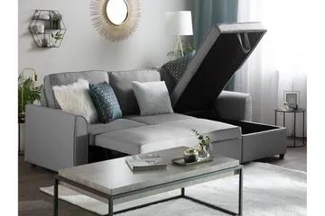 Nesna Hörnsoffa 228 cm - Grå - Möbler - Soffa - Bäddsoffa - Bäddsoffa divan