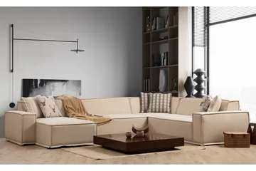 Nightcap Hörnsoffa m. Divan 5-sits - Beige - Möbler - Soffa - Modulsoffor - Komplett modulsoffa