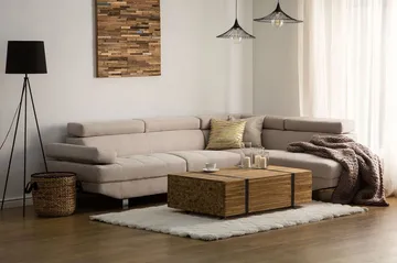 Norrea Hörnsoffa 261 cm - Beige - Möbler - Soffa - Hörnsoffa