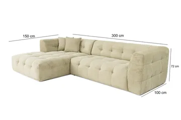 Octavian Hörnsoffa 3-sits - Green - Möbler - Soffa - Modulsoffor - Komplett modulsoffa
