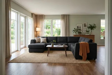 Optus 5-sits Hörnsoffa med divan vändbar - Svart - Möbler - Soffa - Hörnsoffa - Hörnsoffa med divan