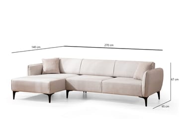 Rossland Divansoffa 3-sits - Vit - Möbler - Soffa - Divansoffor & schäslongsoffa - 3 sits soffa med divan