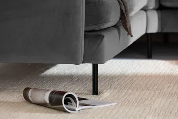 Teodin Hörnsoffa Large Sammet - Ljusgrå - Möbler - Soffa - Hörnsoffa
