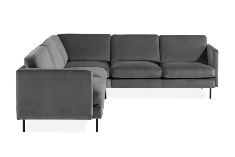 Teodin Hörnsoffa Large Sammet - Ljusgrå - Möbler - Soffa - Hörnsoffa