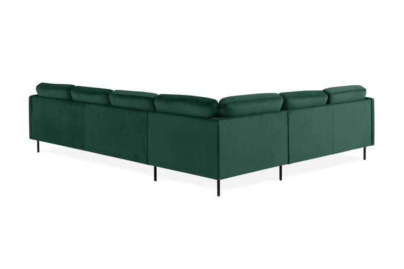Teodin Hörnsoffa med Divan Höger Sammet - Grön - Möbler - Soffa - Hörnsoffa - Hörnsoffa med divan