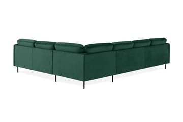 Teodin Hörnsoffa med Divan Vänster Sammet - Grön - Möbler - Soffa - Hörnsoffa - Hörnsoffa med divan