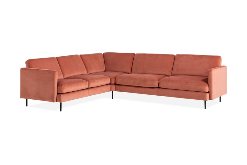 Teodin Hörnsoffa Sammet - Rosa - Möbler - Soffa - Hörnsoffa