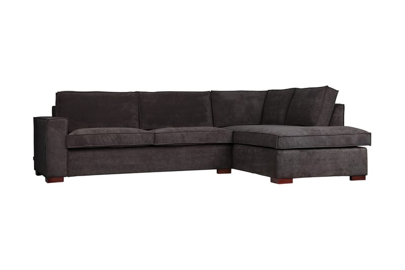 Tiahna Hörnsoffa Höger - Mörkgrå - Möbler - Soffa - Divansoffor & schäslongsoffa - 3 sits soffa med divan