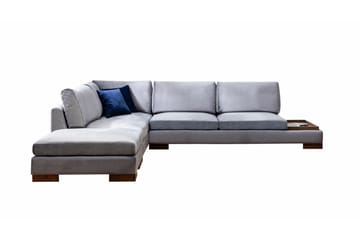 Tulima Soffa med Schäslong m Pall Vänster - Mörkgrå/Natur - Möbler - Soffa - Hörnsoffa