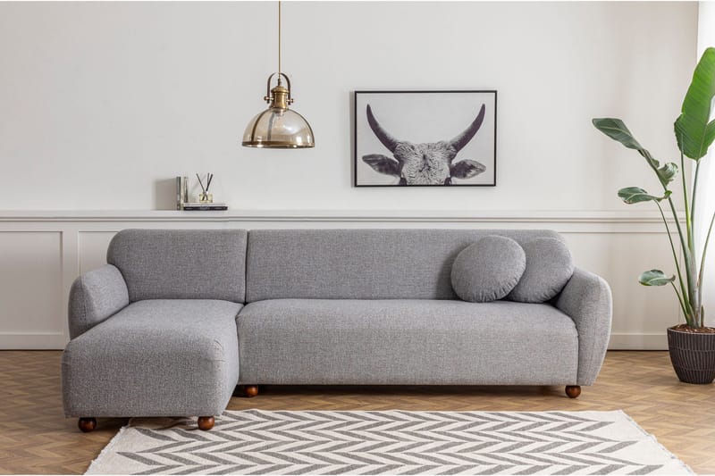Whitecliffs Divansoffa 3-sits - Grå - Möbler - Soffa - Divansoffor & schäslongsoffa - 3 sits soffa med divan