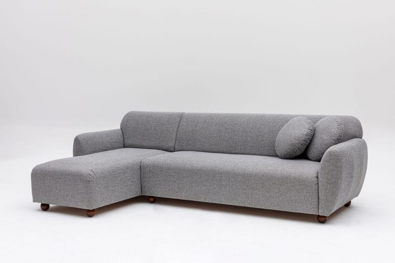 Whitecliffs Divansoffa 3-sits - Grå - Möbler - Soffa - Divansoffor & schäslongsoffa - 3 sits soffa med divan