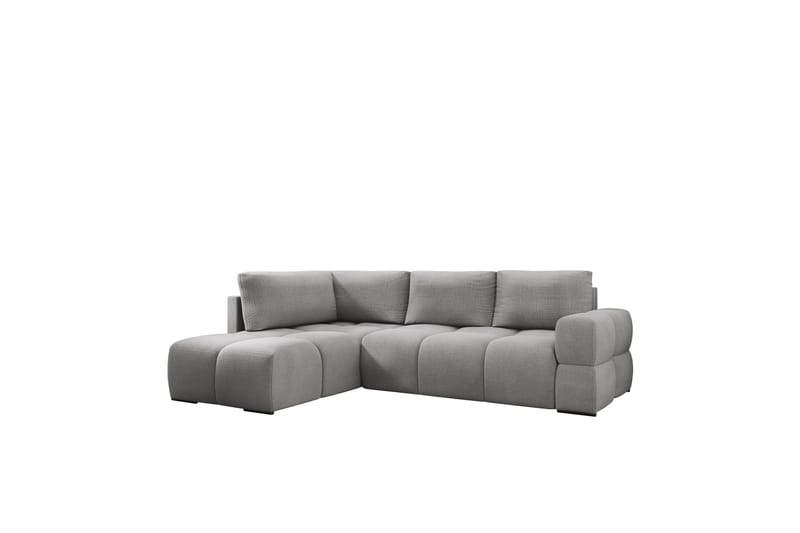 Hardam Bäddsoffa med Schäslong 3-sits i Chenille - Grå - Möbler - Soffa - Bäddsoffa