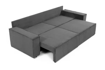 Hobson Bäddsoffa 3-sits i Plysch - Brun - Möbler - Soffa - Bäddsoffa