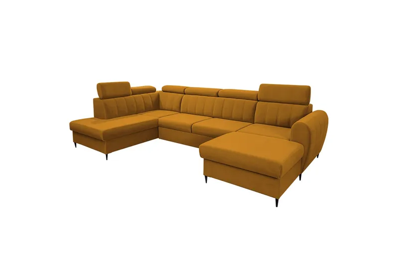 Hoffman Soffa med Divan och Schäslong 4-sits - Gul - Möbler - Soffa - U-soffa