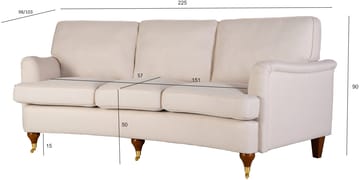 Howard soffa 3-sits beige - Svängd modell - Beige - Möbler - Soffa - Howardsoffor