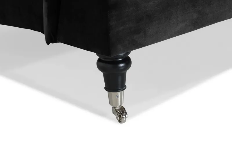 Howard Classic 2-sits Svängd Sammetssoffa - Svart - Möbler - Soffa - Howardsoffor