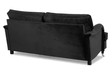 Howard Classic 2-sits Svängd Sammetssoffa - Svart - Möbler - Soffa - Howardsoffor