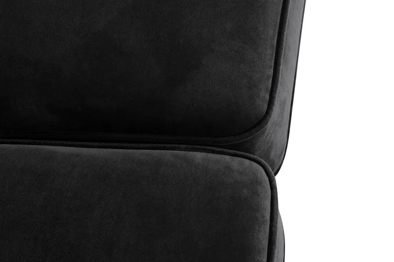 Howard Classic 2-sits Svängd Sammetssoffa - Svart - Möbler - Soffa - Howardsoffor