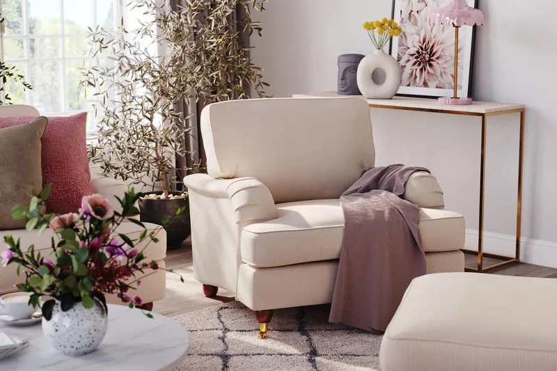 Howard Lyx 2-sits Manchestersoffa - Beige - Möbler - Soffa - Howardsoffor