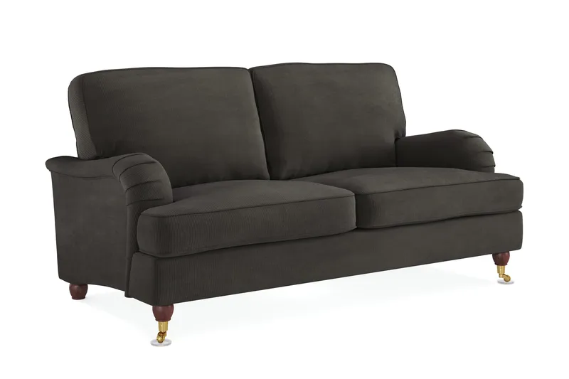 Howard Lyx 2-sits Manchestersoffa - Mörkgrå - Möbler - Soffa - Howardsoffor