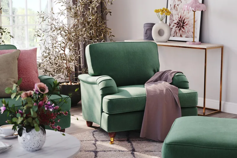 Howard Lyx 2-sits Sammetssoffa - Mörkgrön - Möbler - Soffa - Howardsoffor