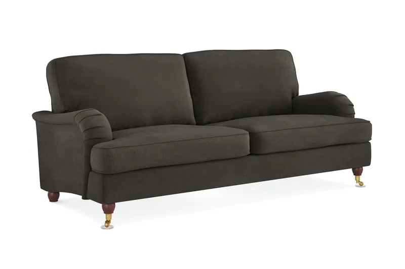 Howard Lyx 3-sits Manchestersoffa - Mörkgrå - Möbler - Soffa - Howardsoffor