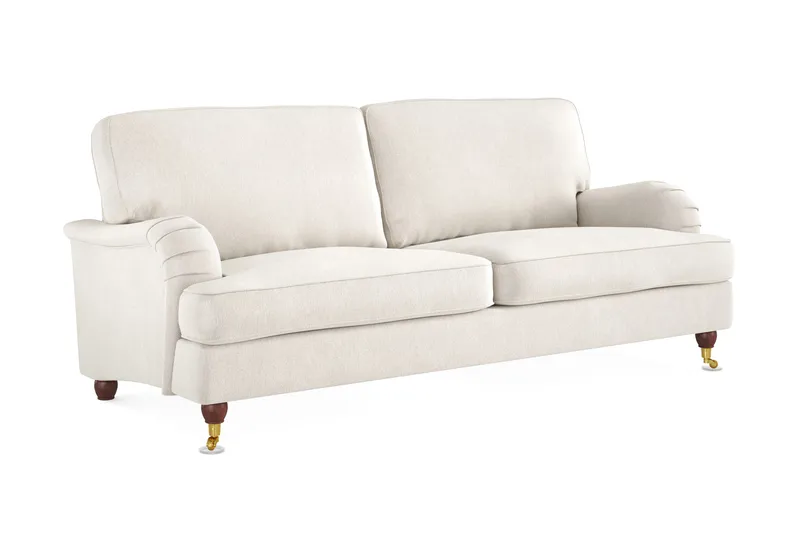 Howard Lyx 3-sits Sammetssoffa - Krämvit - Möbler - Soffa - Howardsoffor