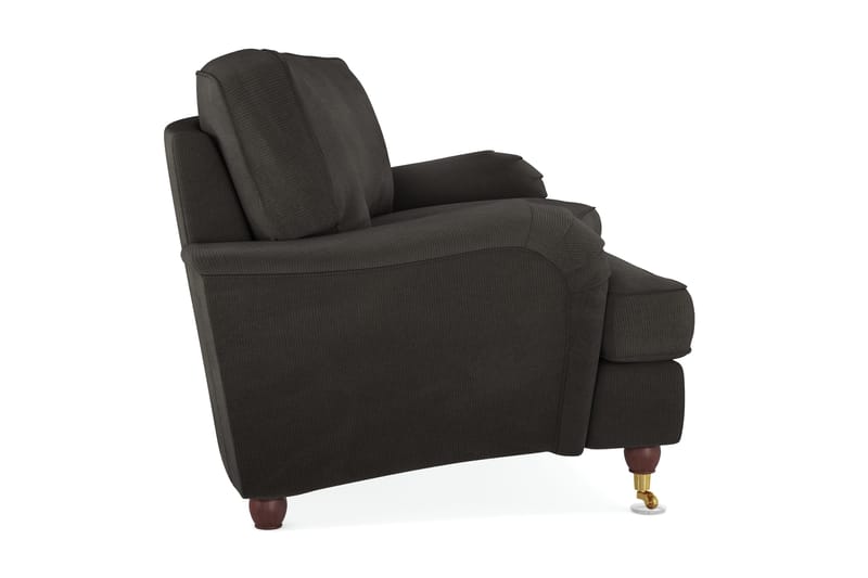 Howard Lyx 3-sits Svängd Manchestersoffa - Mörkgrå - Möbler - Soffa - Howardsoffor
