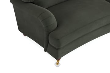Howard Lyx 3-sits Svängd Manchestersoffa - Mörkgrön - Möbler - Soffa - Howardsoffor