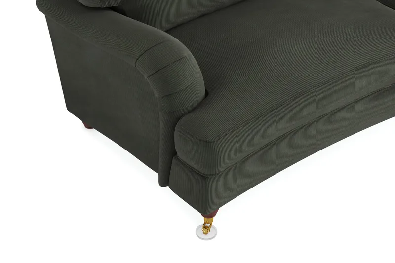 Howard Lyx 3-sits Svängd Manchestersoffa - Mörkgrön - Möbler - Soffa - Howardsoffor