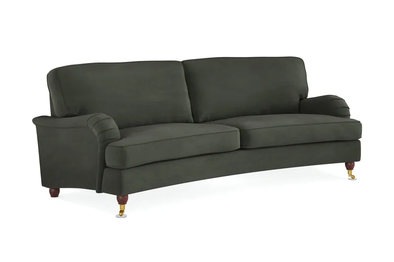 Howard Lyx 3-sits Svängd Manchestersoffa - Mörkgrön - Möbler - Soffa - Howardsoffor