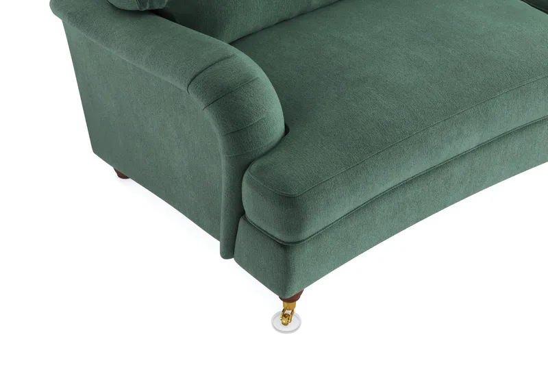 Howard Lyx 3-sits Svängd Sammetssoffa - Mörkgrön - Möbler - Soffa - Howardsoffor