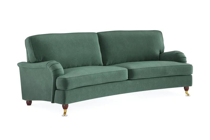 Howard Lyx 3-sits Svängd Sammetssoffa - Mörkgrön - Möbler - Soffa - Howardsoffor