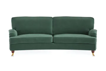 Howard Lyx 3-sits Svängd Sammetssoffa - Mörkgrön - Möbler - Soffa - Howardsoffor