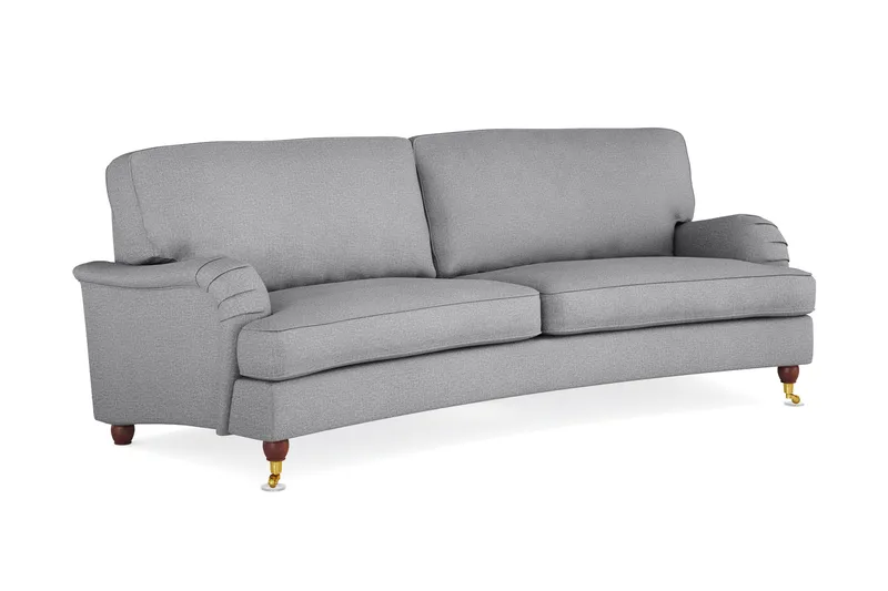 Howard Lyx 3-sits Svängd Tygsoffa - Ljusgrå - Möbler - Soffa - Howardsoffor