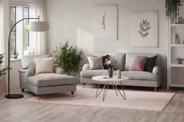 Howard Lyx 3-sits Tygsoffa - Ljusgrå - Möbler - Soffa - Howardsoffor
