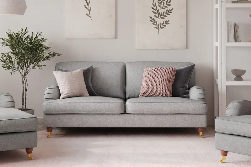 Howard Lyx 3-sits Tygsoffa - Ljusgrå - Möbler - Soffa - Howardsoffor