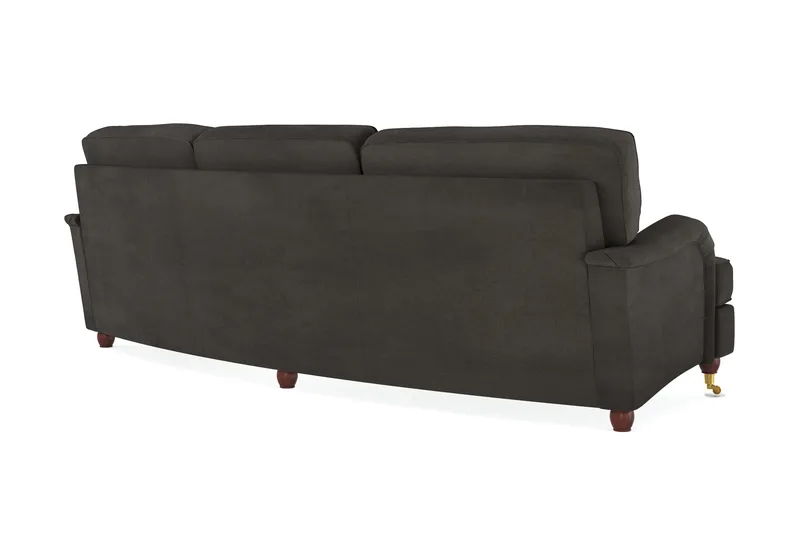 Howard Lyx 4-sits Svängd Manchestersoffa - Mörkgrå - Möbler - Soffa - Howardsoffor