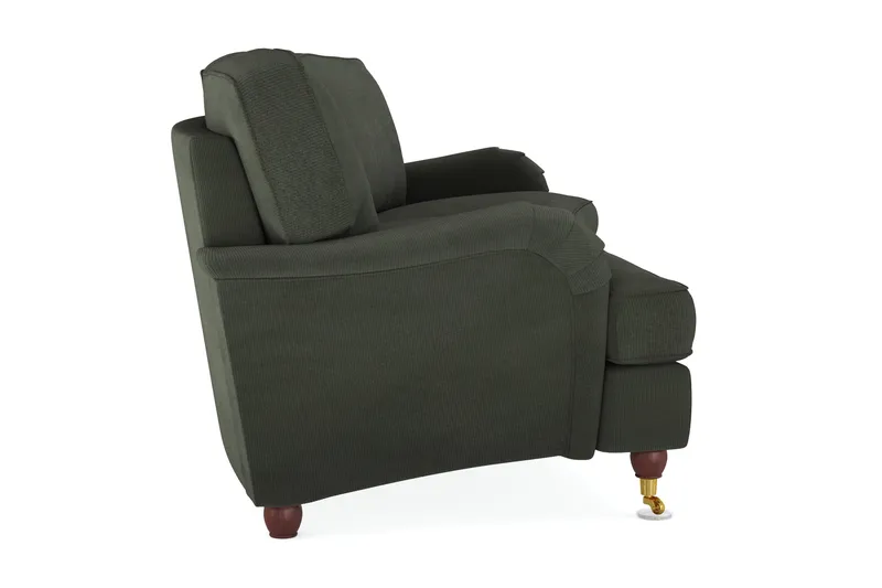 Howard Lyx 4-sits Svängd Manchestersoffa - Mörkgrön - Möbler - Soffa - Howardsoffor