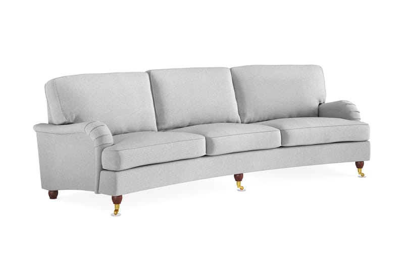 Howard Lyx 4-sits Svängd Tygsoffa - Ljusgrå - Möbler - Soffa - Howardsoffor