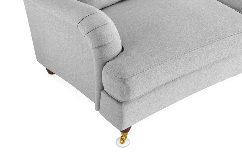 Howard Lyx 4-sits Svängd Tygsoffa - Ljusgrå - Möbler - Soffa - Howardsoffor
