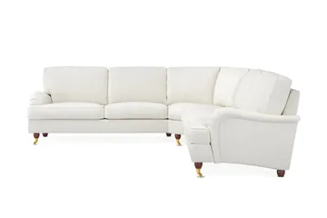 Howard Lyx 6-sits Högervänd L-formad Hörnsoffa i Bouclé - Vit - Möbler - Soffa - Howardsoffor