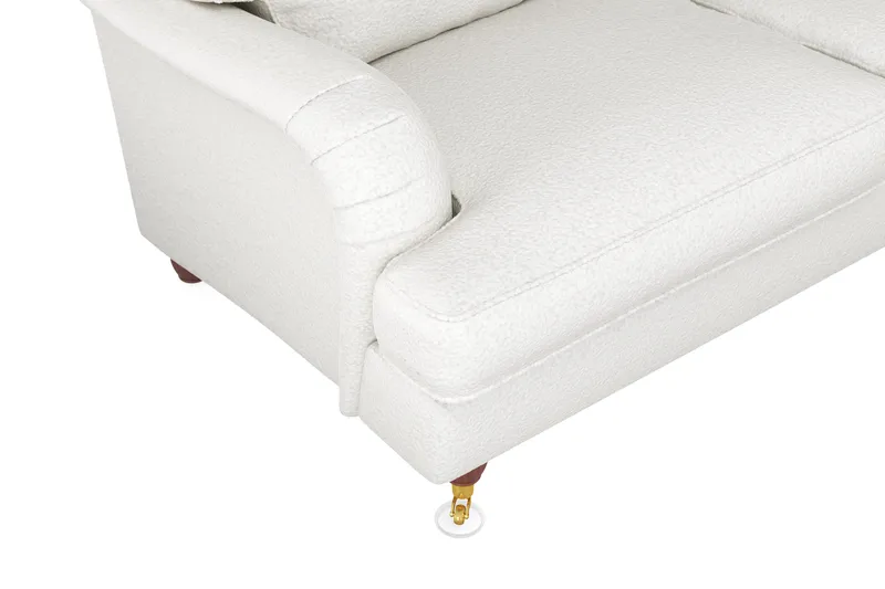 Howard Lyx 6-sits Högervänd L-formad Hörnsoffa i Bouclé - Vit - Möbler - Soffa - Howardsoffor