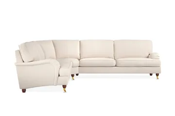 Howard Lyx 6-sits Högervänd L-formad Hörnsoffa i Manchester - Beige - Möbler - Soffa - Howardsoffor
