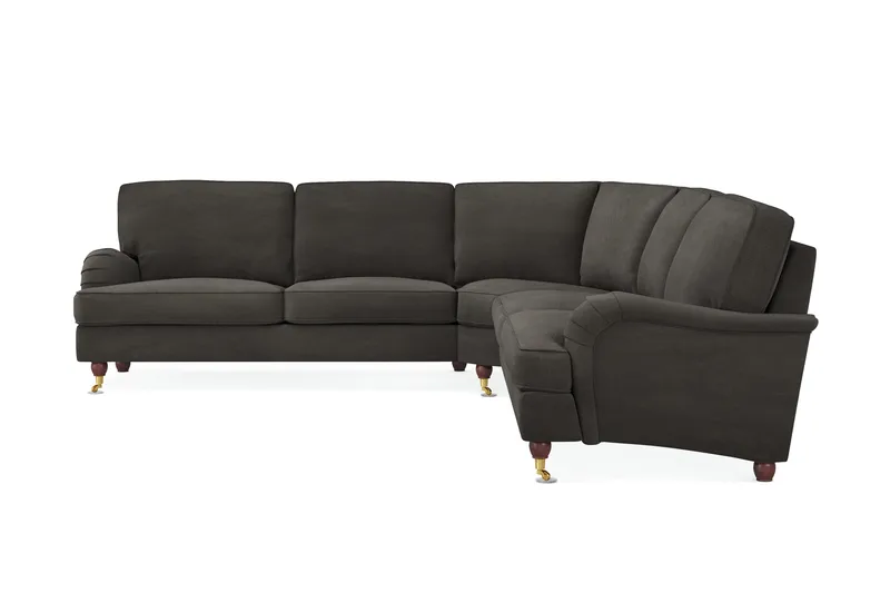 Howard Lyx 6-sits Högervänd L-formad Hörnsoffa i Manchester - Mörkgrå - Möbler - Soffa - Howardsoffor