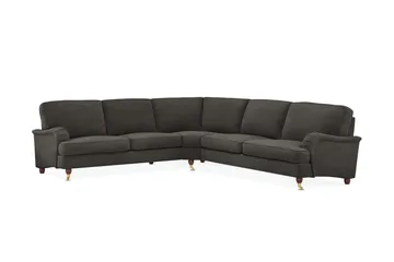 Howard Lyx 6-sits Högervänd L-formad Hörnsoffa i Manchester - Mörkgrå - Möbler - Soffa - Howardsoffor
